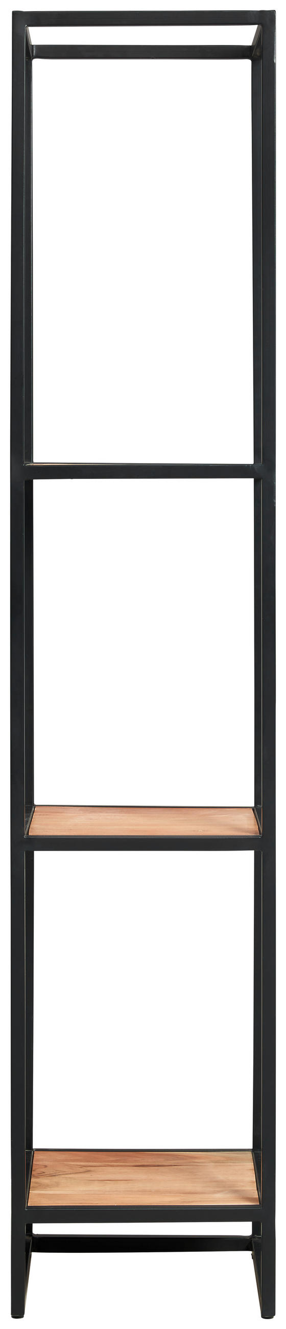 REGAL Akazie massiv Honig, Schwarz  - Schwarz/Honig, Design, Holz/Metall (37/184/42cm) - MID.YOU