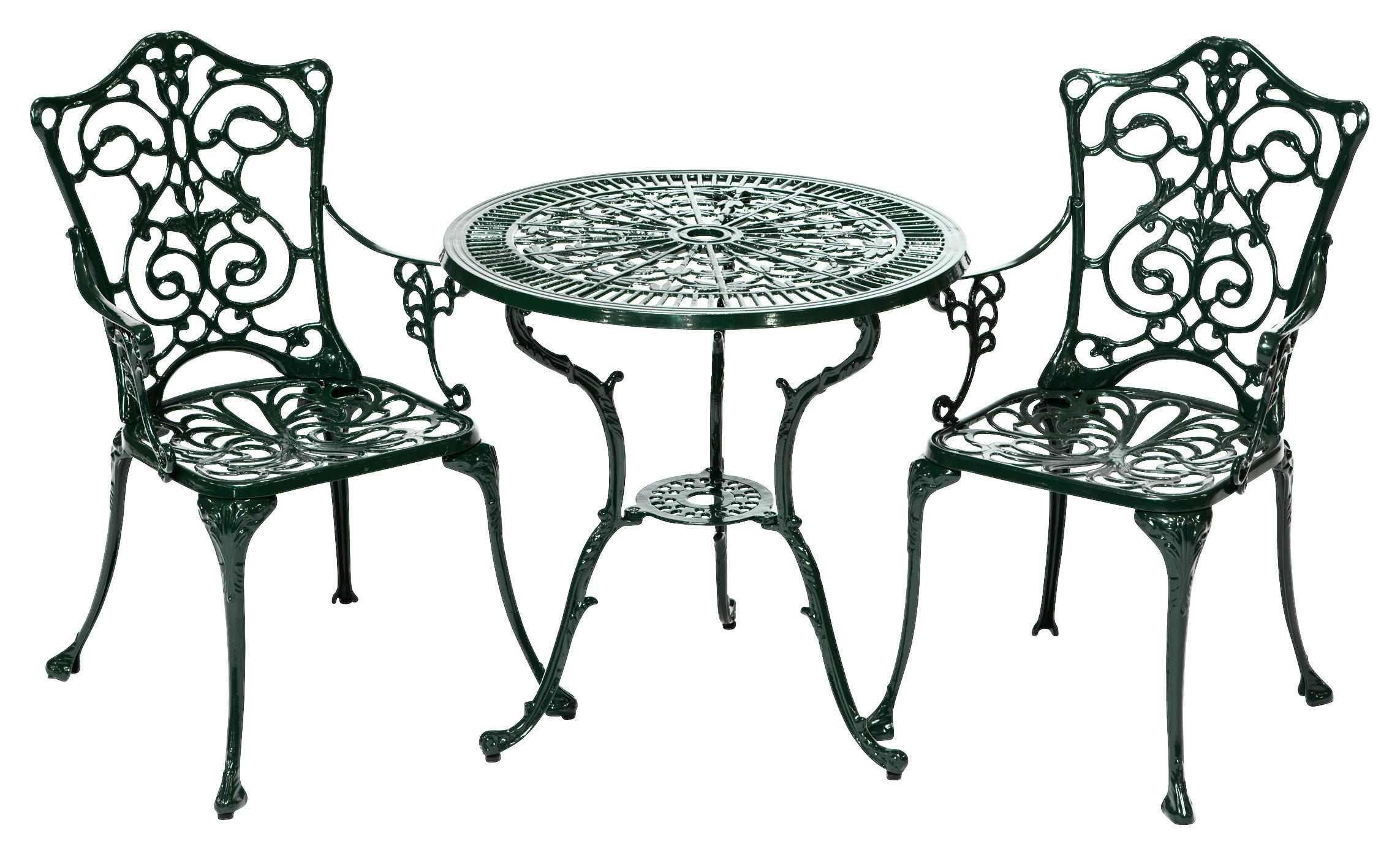 BALKONSET  3-teilig  - Grün, KONVENTIONELL, Metall - Gardenson