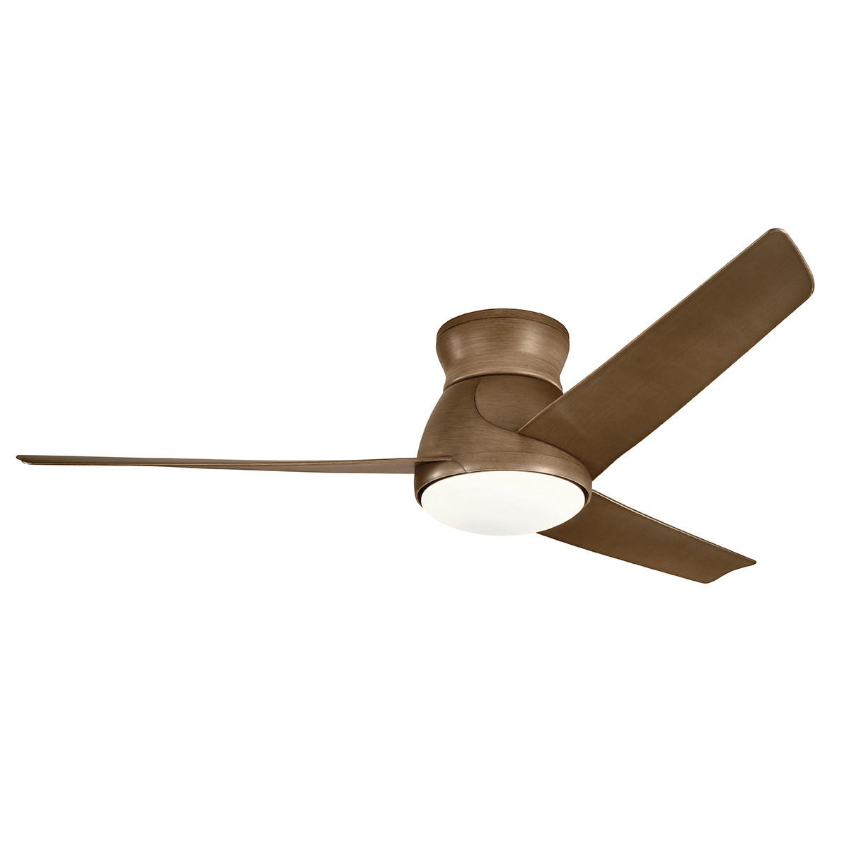 Ventilator mit Beleuchtung Eris 152/29 cm  - Walnussfarben, Basics, Glas/Kunststoff (152/29cm) - Elstead Lighting