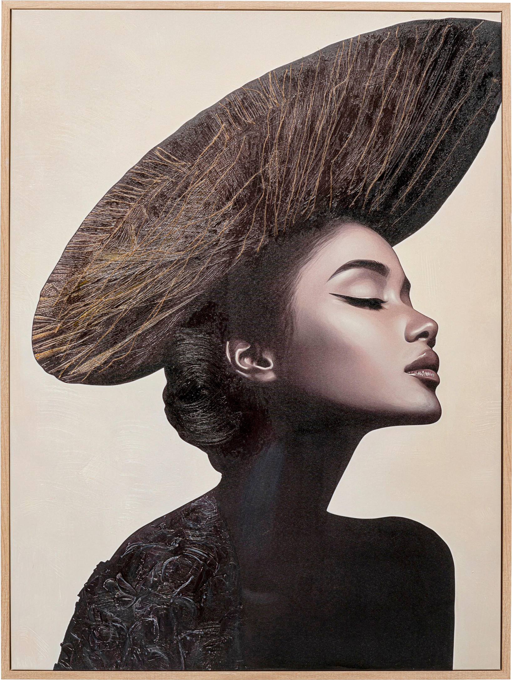 BILD Frauen  - Hellbraun/Braun, Design, Kunststoff/Textil (90/120/4cm) - Kare-Design