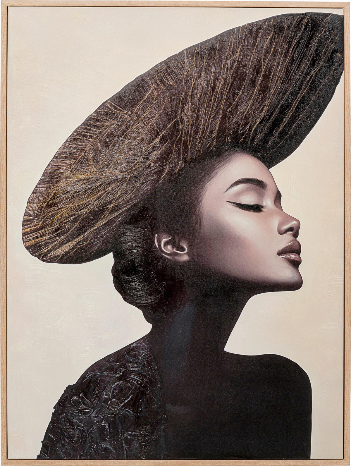 BILD Frauen  - Hellbraun/Braun, Design, Kunststoff/Textil (90/120/4cm) - Kare-Design