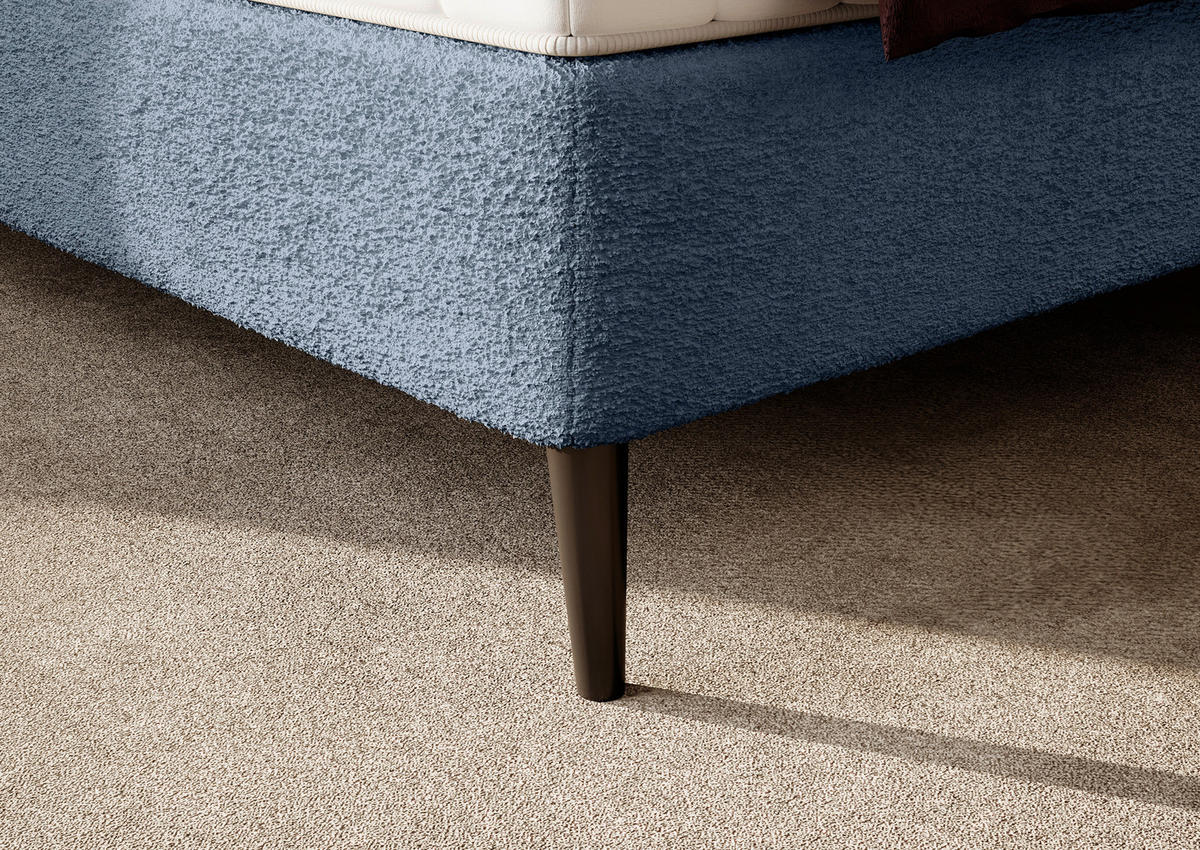 BOXSPRINGBETT 160/200 cm  in Graublau  - Graublau/Schwarz, Design, Holz/Holzwerkstoff (160/200cm) - Esposa