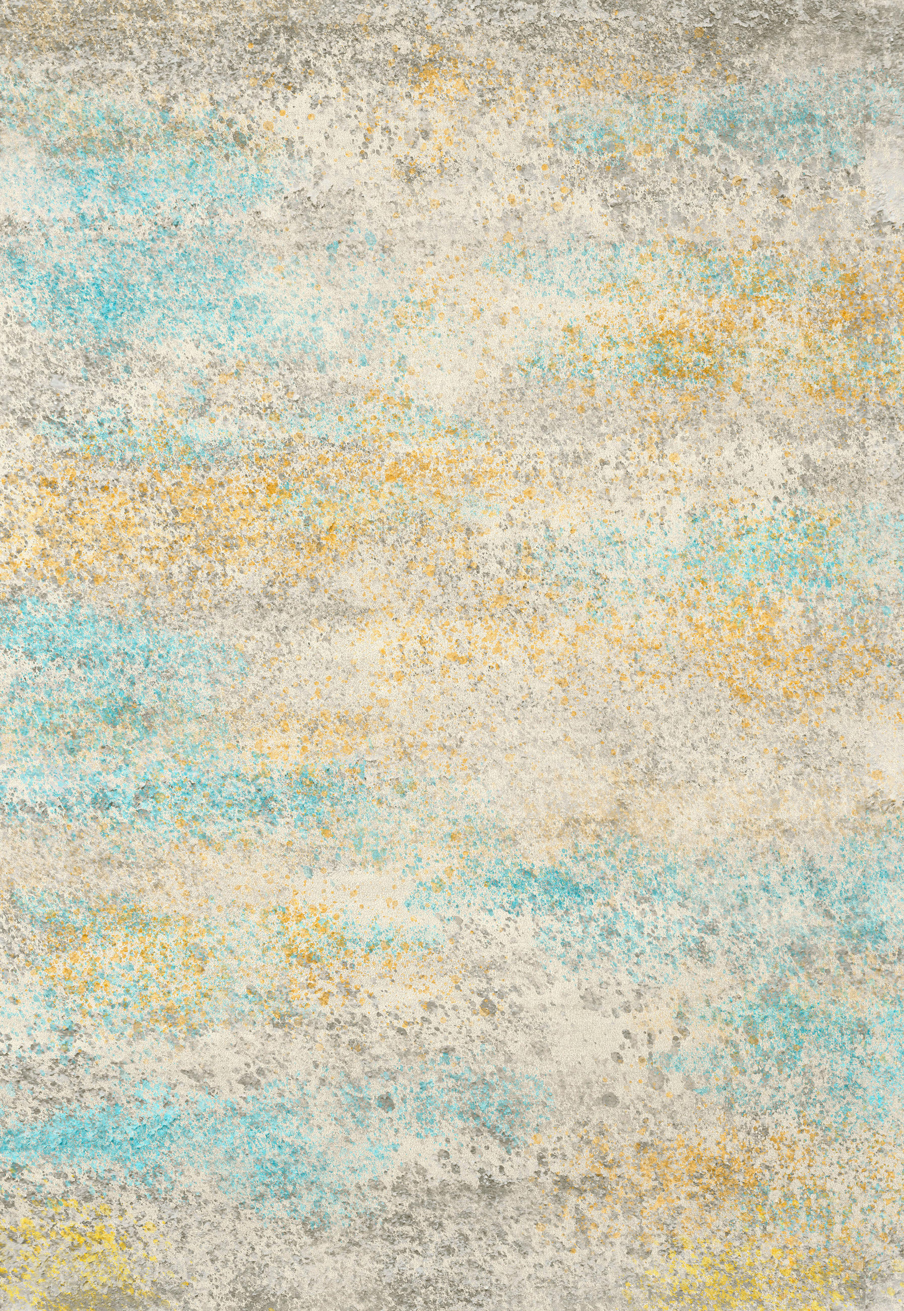 VINTAGE-TEPPICH 80/150 cm ONDEA FIORALYS Greige, Hellgelb, Türkis  - Türkis/Greige, Design, Kunststoff/Textil (80/150cm) - Lindorug