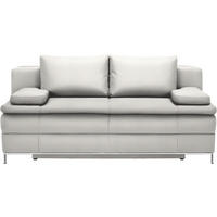 BOXSPRING ZOFA,  bela tekstil  - barve kroma/bela, Design, kovina/tekstil (200/93/107cm) - Novel