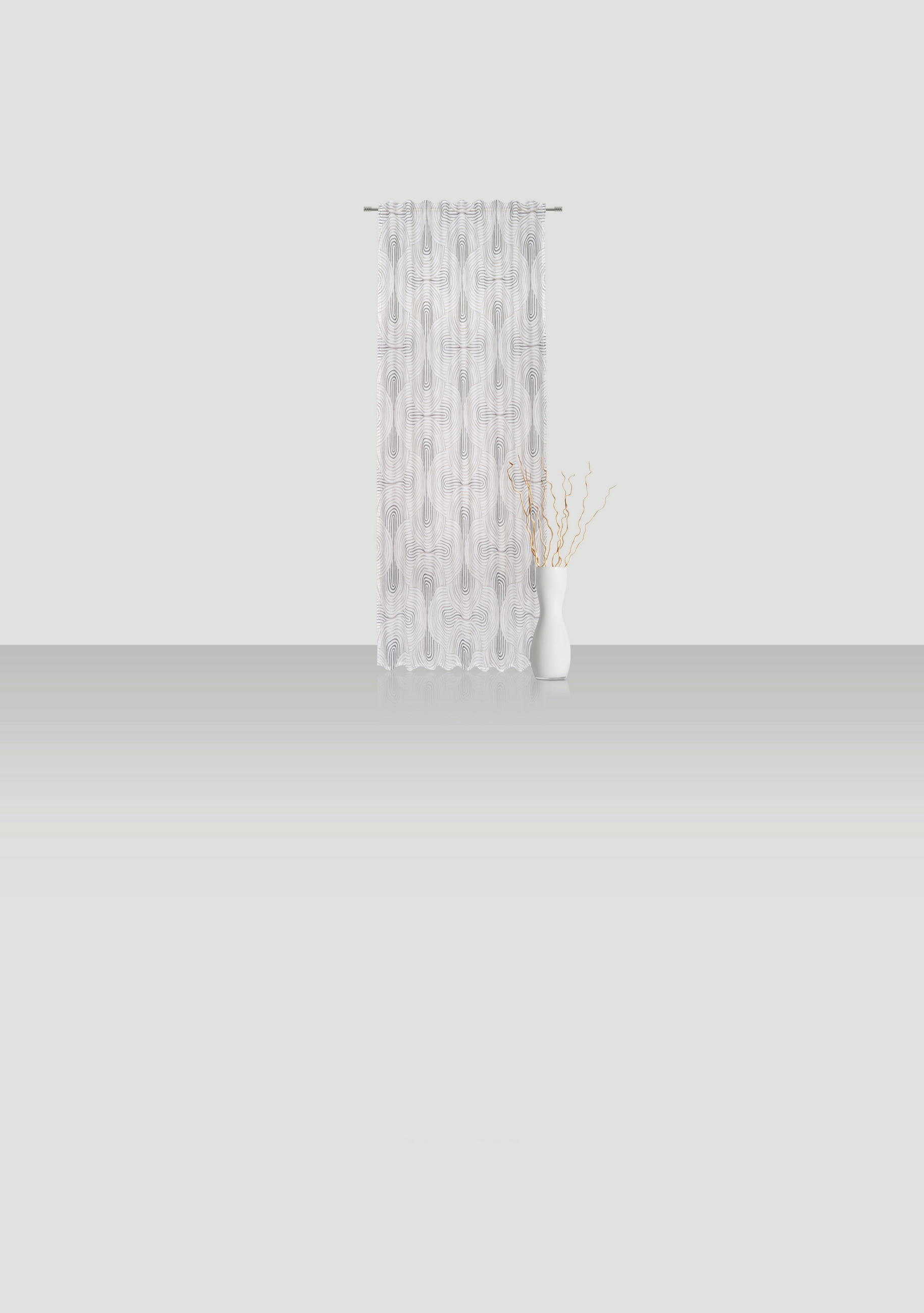 FERTIGVORHANG  halbtransparent   140/255 cm  - Grau, Design, Textil (140/255cm) - Novel