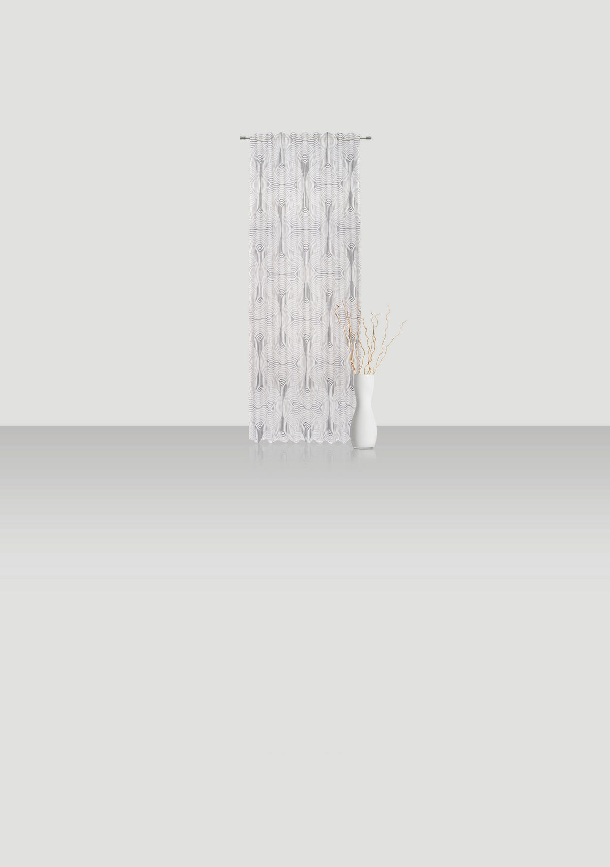 FERTIGVORHANG  halbtransparent   140/255 cm  - Grau, Design, Textil (140/255cm) - Novel