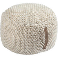 POUF Beige 50/50/30 cm  - Beige, Trend, Textil (50/50/30cm) - Novel
