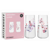 SADA SKLENIC 2 ks - pink/fialová, Lifestyle, sklo (614ml) - Ritzenhoff