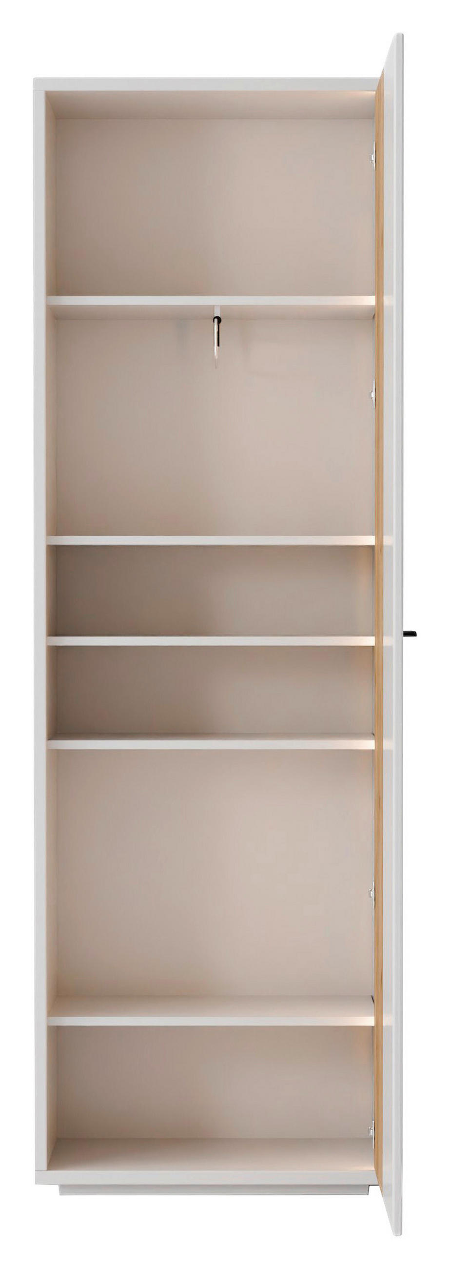 GARDEROBENSCHRANK  in 65/201/37 cm  - Eichefarben/Anthrazit, Design, Holzwerkstoff/Metall (65/201/37cm) - Xora