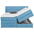 BOXSPRINGBETT 160/200 cm  in Blau  - Blau/Schwarz, KONVENTIONELL, Kunststoff/Textil (160/200cm) - Esposa