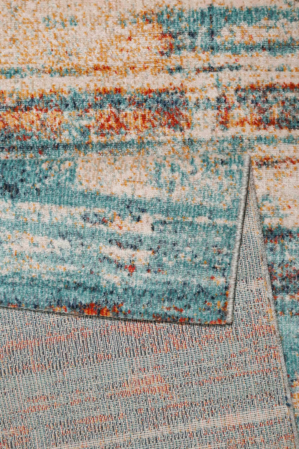 OUTDOORTEPPICH 133/200 cm Elouisa Creme, Orange, Türkis  - Türkis/Creme, Design, Textil (133/200cm) - Esprit