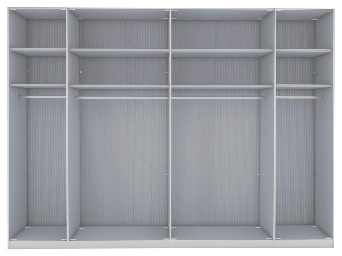 FALTTÜRENSCHRANK in Weiss  - Chromfarben/Weiss, Konventionell, Glas/Holzwerkstoff (300/236/58cm) - Dieter Knoll