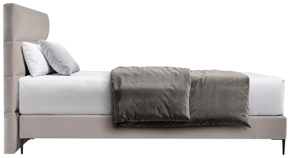 POSTEL BOXSPRING, 200/200 cm, krémová - černá/krémová, Moderní, kov/kompozitní dřevo (200/200cm) - MID.YOU