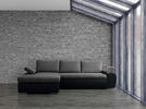 ECKSOFA Blau, Grau Flachgewebe  - Blau/Grau, Design, Kunststoff/Textil (175/271cm) - MID.YOU
