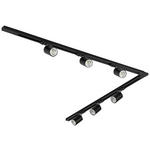 SCHIENENSYSTEM - Chromfarben/Schwarz, Trend, Kunststoff/Metall (110/104/14cm) - Novel