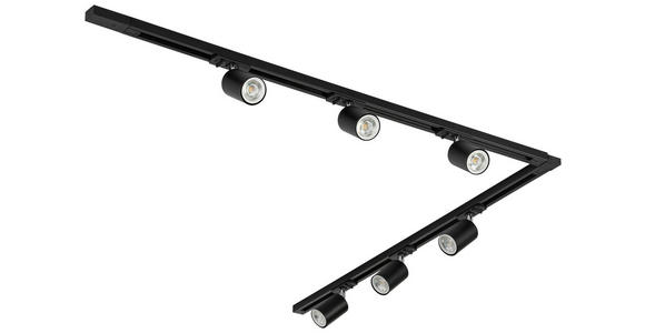 SCHIENENSYSTEM - Chromfarben/Schwarz, Trend, Kunststoff/Metall (110/104/14cm) - Novel