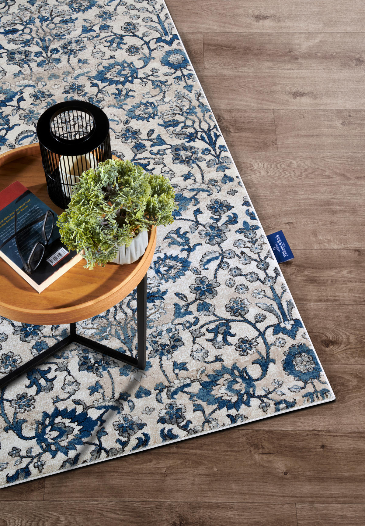 FLACHWEBETEPPICH 200/280 cm Kollektion 1869 Blau, Creme  - Blau/Creme, Design, Kunststoff/Textil (200/280cm) - Villeroy & Boch