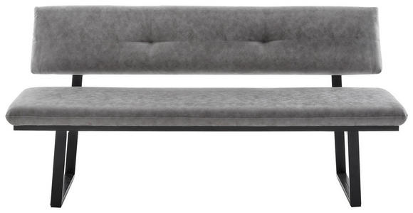 SITZBANK 180/86/60 cm  in Grau, Schwarz  - Schwarz/Grau, MODERN, Textil/Metall (180/86/60cm) - Cantus