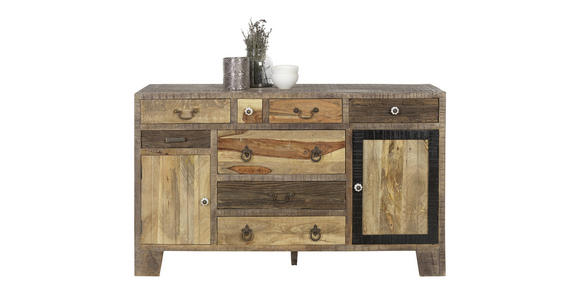 SIDEBOARD in 148/90/40 cm - Messingfarben/Multicolor, Trend, Keramik/Holz (148/90/40cm) - Landscape