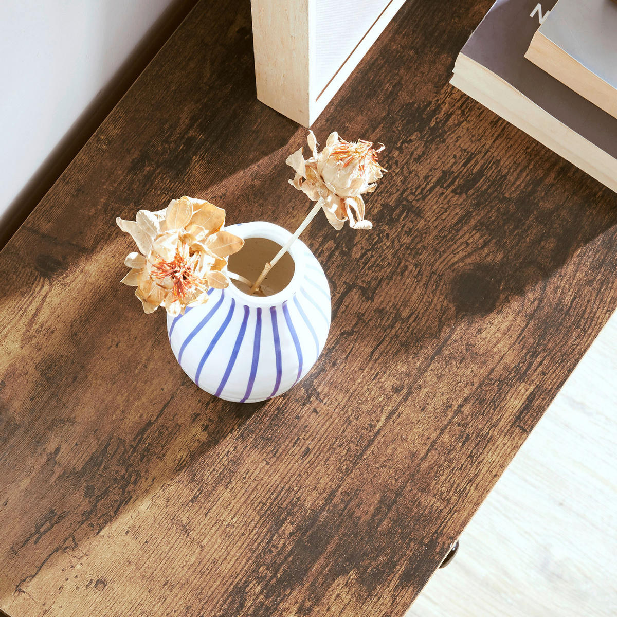 KOMMODE , 56/93/30 cm, 5 Schublade(n)  - Dunkelbraun/Schwarz, Basics, Papier/Holzwerkstoff (56/93/30cm)