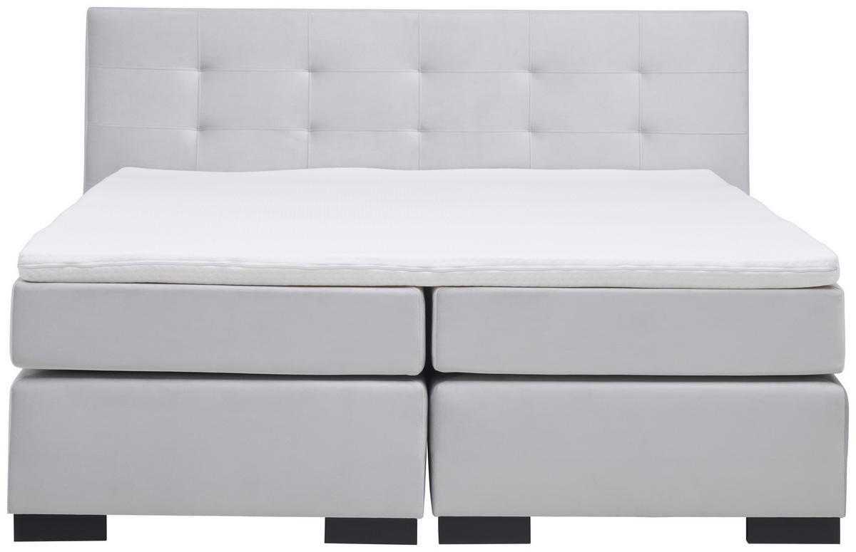 BOXSPRINGOVÁ POSTEĽ, 180/200 cm, sivá - čierna/sivá, Modern, kartón/drevo (180/200cm) - MID.YOU