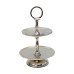 ETAGERE 2-stöckig - Silberfarben, Design, Metall (15,5/23cm) - Ambia Home