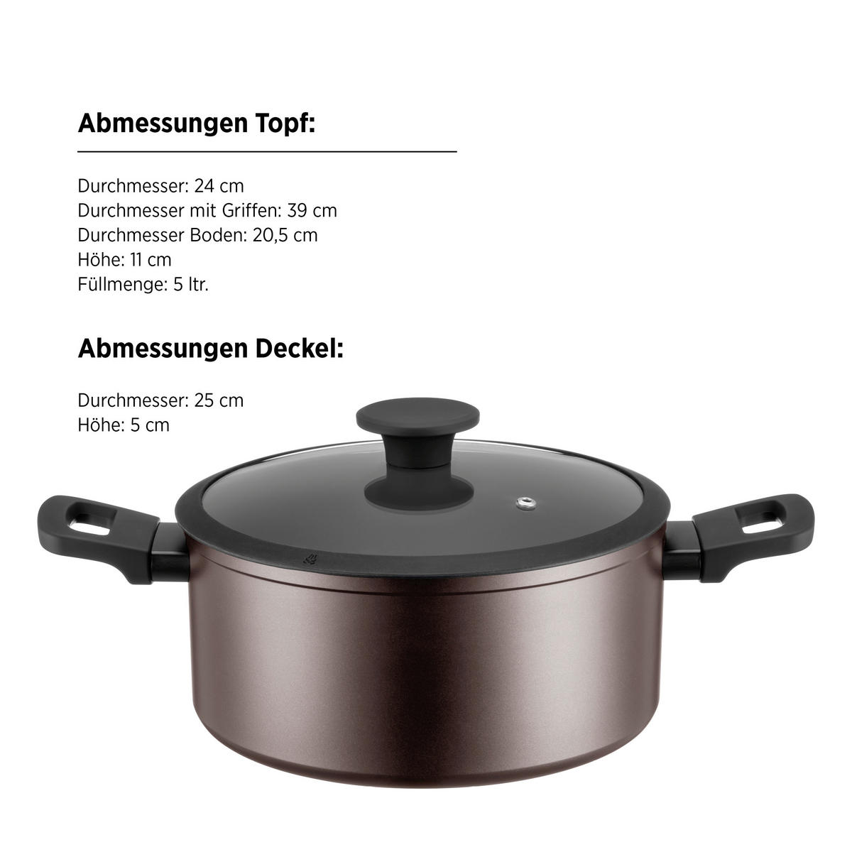 PFANNENSET STELLARA Aluminium 4-teilig  - Bronzefarben, Basics, Metall - Mäser