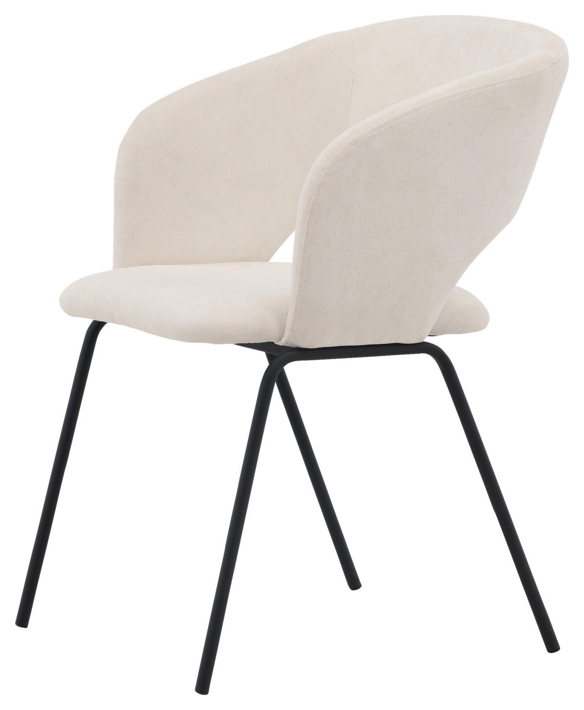 STOLSET 2 styck stål textilväv  - vit/svart, Design, metall/textil (66/86/66cm) - Livetastic