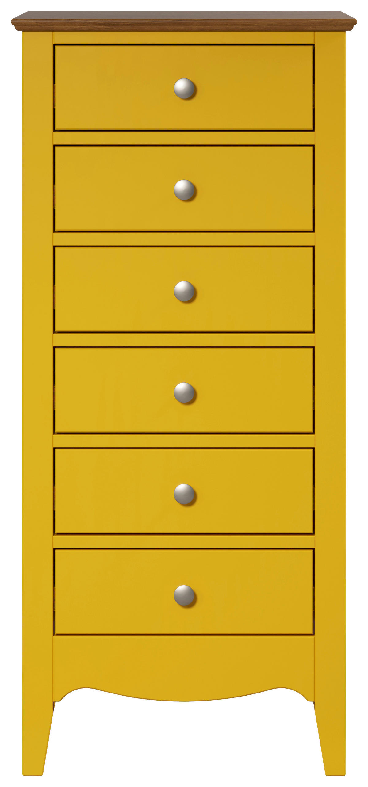 KOMMODE  in 50/110/42 cm  - Dunkelbraun/Gelb, LIFESTYLE, Holz/Holzwerkstoff (50/110/42cm)