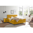 BOXSPRINGBETT 180/200 cm,  in Currygelb  - Currygelb/Schwarz, Design, Holzwerkstoff/Kunststoff (180/200cm) - Xora