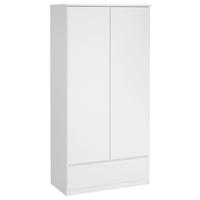 ORMAR ZA ODJEĆU     - bijela visoki sjaj, Basics, drvni materijal (98,9/200,6/50cm) - P & B