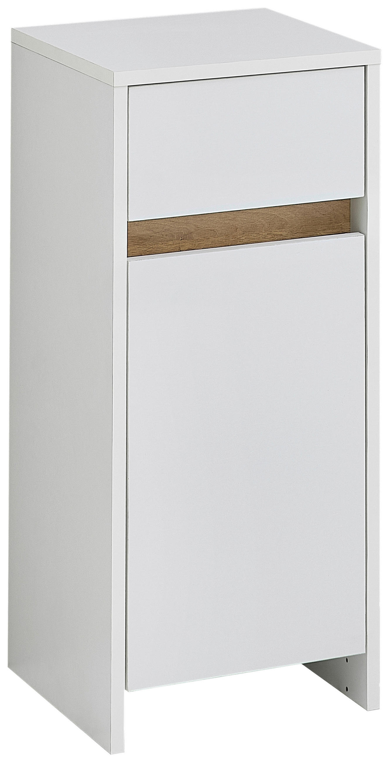 Xora Unterschrank Weiß, Eiche 32.4x73.8x32.2 cm