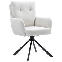 ARMLEHNSTUHL  in Eisen Cord  - Creme/Schwarz, KONVENTIONELL, Textil/Metall (60/95/67cm) - MID.YOU