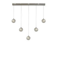LED-HÄNGELEUCHTE Quartz 88/150/10 cm   - Chromfarben/Transparent, KONVENTIONELL, Glas/Metall (88/150/10cm) - Searchlight