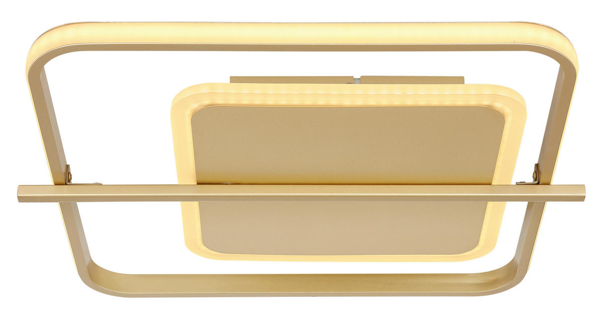 LED SVJETILJKA STROPNA REBALL  - zlatne boje/opalna, Basics, metal/plastika (40/36/5cm)