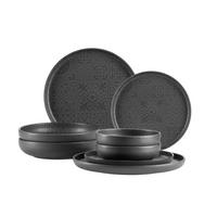 KOMBISERVICE 8-teilig  - Schwarz, Basics, Keramik - Mäser