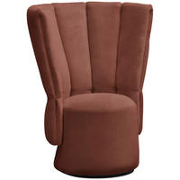 COCKTAILSESSEL in Velours Weinrot  - Weinrot/Schwarz, Design, Holz/Textil (92/113/70cm) - Emilio Belluti