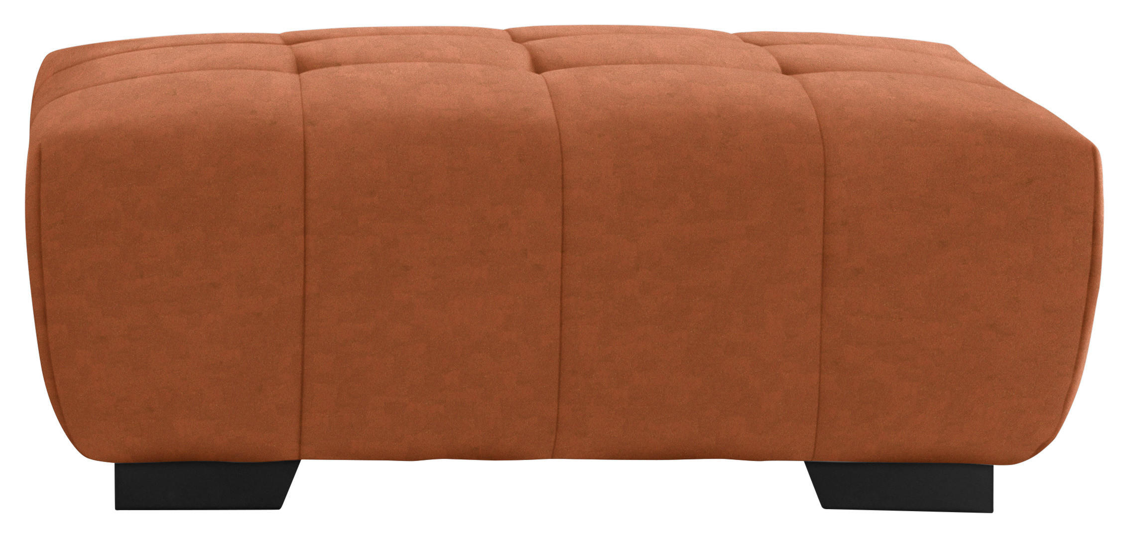 HOCKER in Textil Orange  - Schwarz/Orange, Konventionell, Textil/Metall (106/40/72cm) - Hom`in