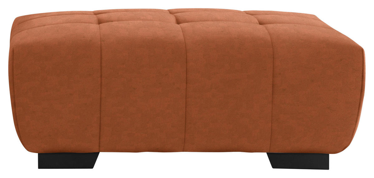 HOCKER in Textil Orange  - Schwarz/Orange, KONVENTIONELL, Textil/Metall (106/40/72cm) - Hom`in