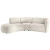 ECKSOFA in Mikrofaser Weiss  - Weiss/Schwarz, Modern, Kunststoff/Textil (182/276cm) - Livetastic