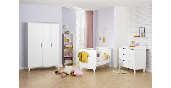 BABYKLEIDERSCHRANK Michi - Weiß, Trend, Holz/Holzwerkstoff (131,5/198,0/52,4cm) - My Baby Lou