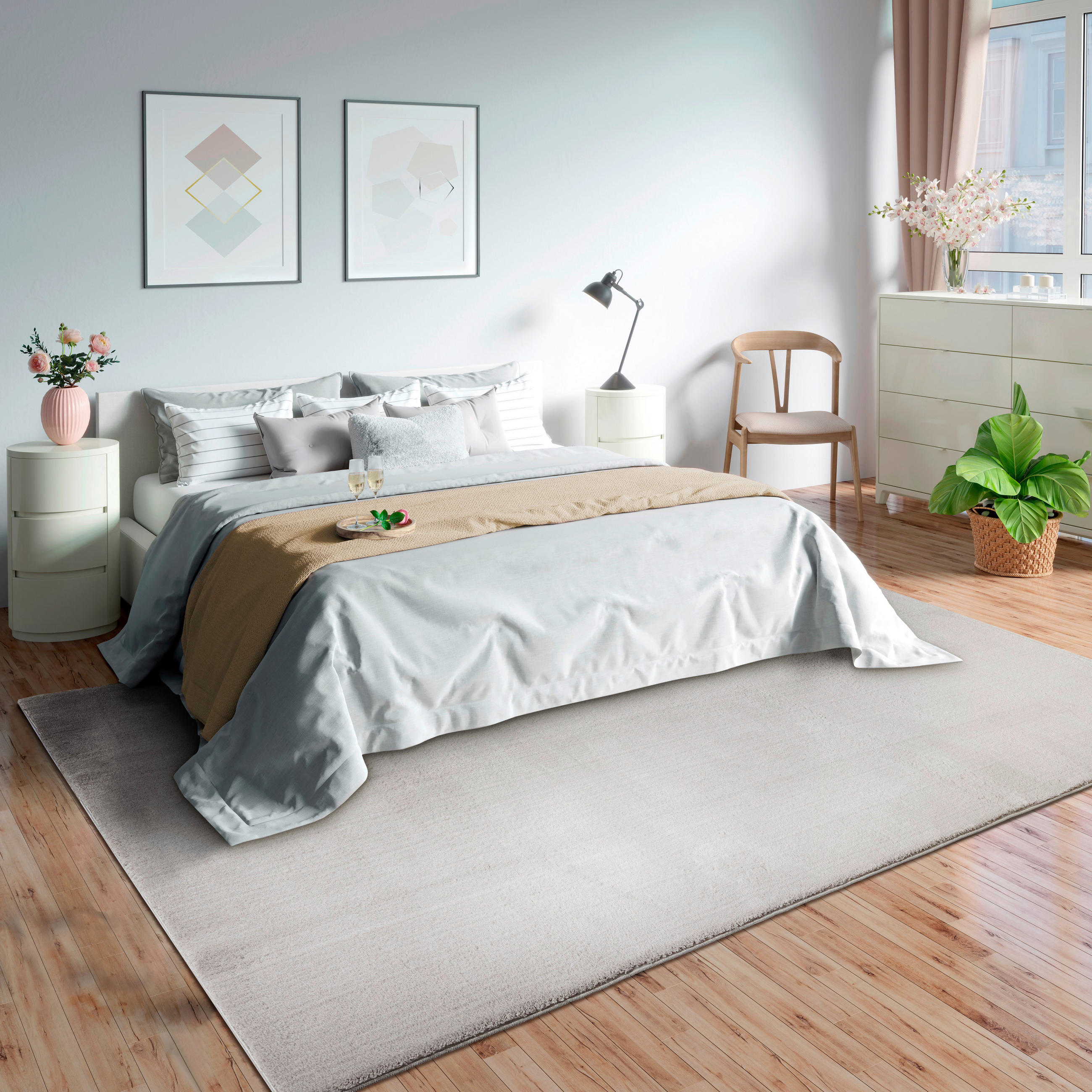 FELLTEPPICH 80/150 cm Loft Sandfarben  - Sandfarben, KONVENTIONELL, Textil (80/150cm)