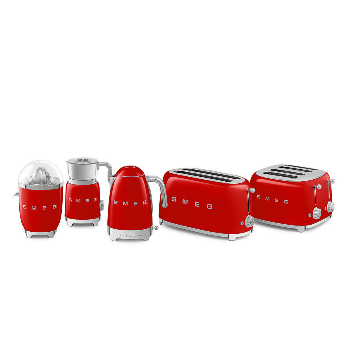 TOASTER 50's Style  - Rot, Trend, Metall (41.0/21.5/20.8cm) - SMEG