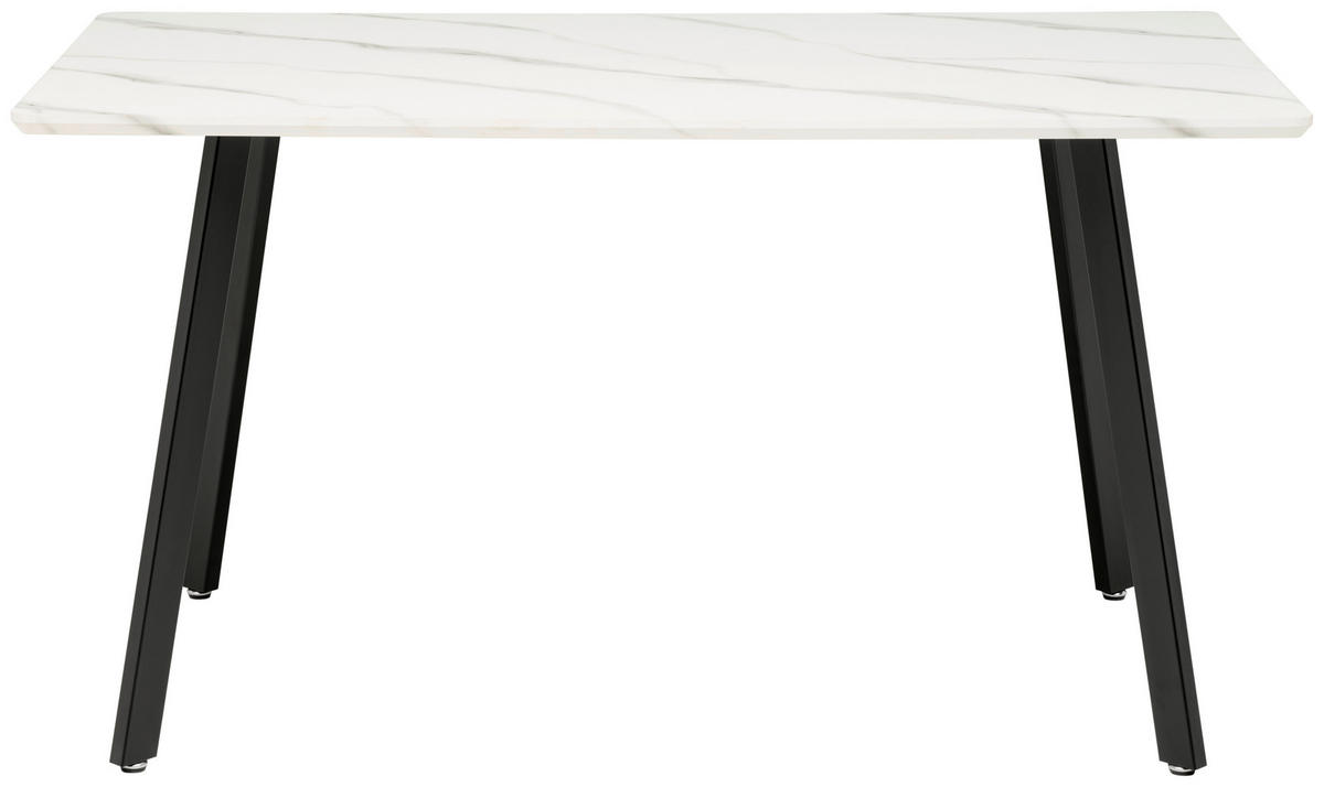 TISCHGRUPPE Metall, Textil, Holzwerkstoff Weiss, Hellgrau  - Weiss/Hellgrau, Konventionell, Holzwerkstoff/Textil (140/46/75/88/80/57cm) - MID.YOU