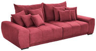 BIGSOFA Flachgewebe Bordeaux  - Bordeaux/Schwarz, KONVENTIONELL, Holz/Textil (280/67/120cm) - Carryhome