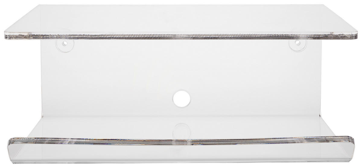NÁSTĚNNÁ POLICE, čiré, 35/15/28 cm - čiré, Design, plast (35/15/28cm) - Xora