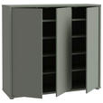 SCHUHSCHRANK Alice Springs  in 109,2/99,1/34,9 cm  - Salbeigrün/Grau, MODERN, Holzwerkstoff/Kunststoff (109,2/99,1/34,9cm) - Xora