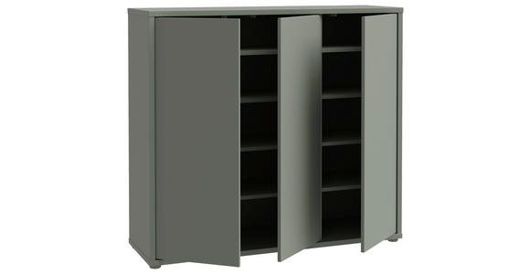 SCHUHSCHRANK Alice Springs  in 109,2/99,1/34,9 cm  - Salbeigrün/Grau, MODERN, Holzwerkstoff/Kunststoff (109,2/99,1/34,9cm) - Xora