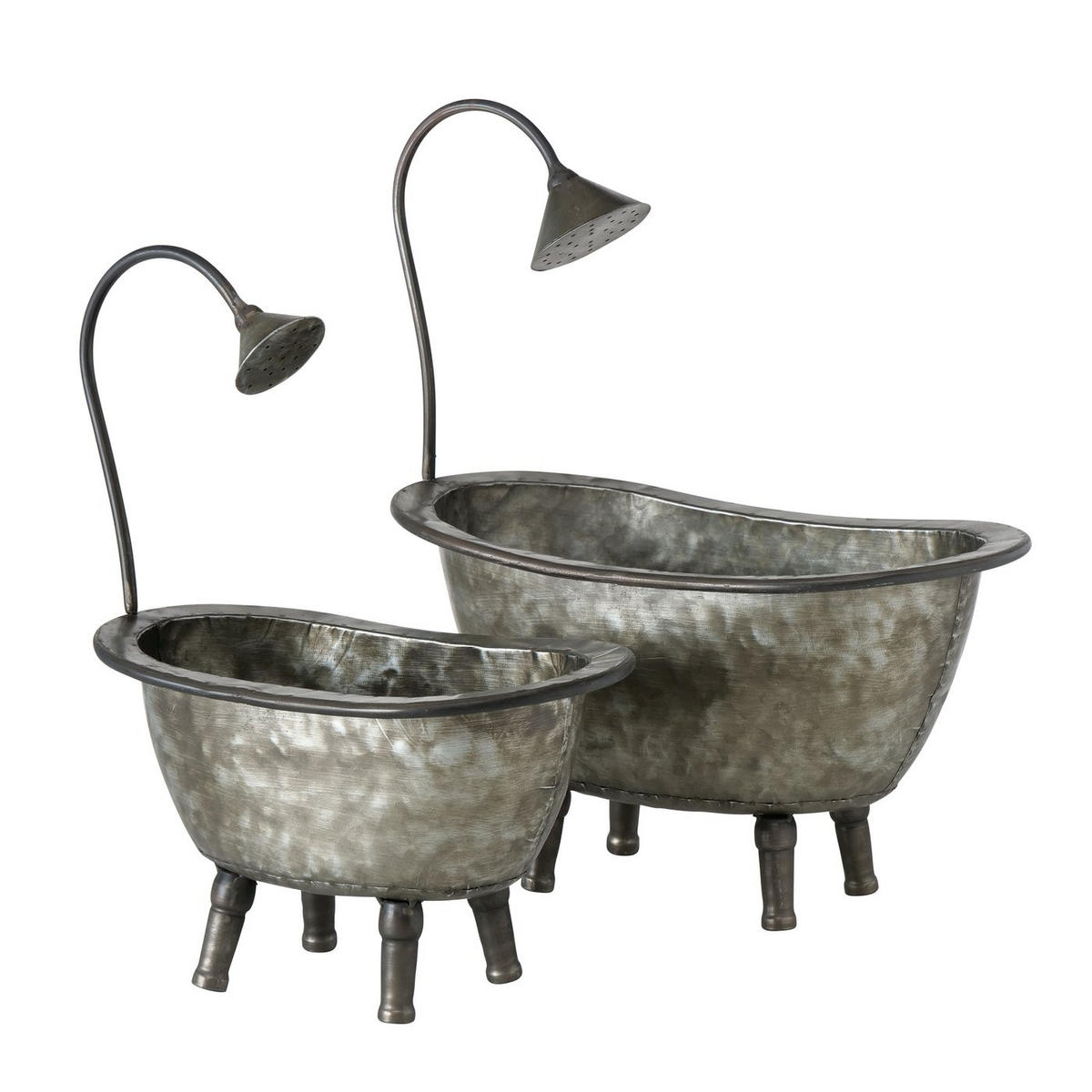 ÜBERTOPF  - Grau, LIFESTYLE, Metall (28/16/37cm)