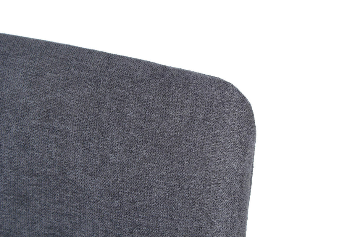 STUHL-SET 2 Stück  in  - Dunkelgrau/Schwarz, Design, Textil/Metall (44,5/87/55,5cm) - Livetastic